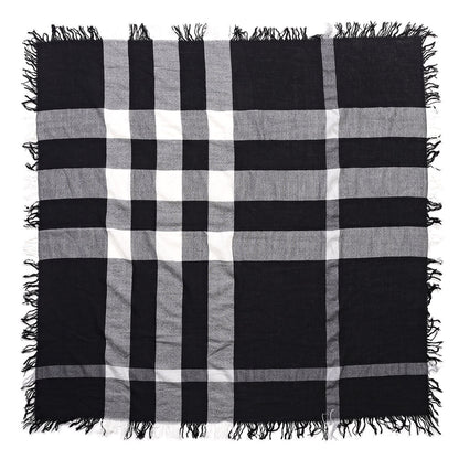 Burberry Merino Wool House Check Square Scarf Black 3 of 6