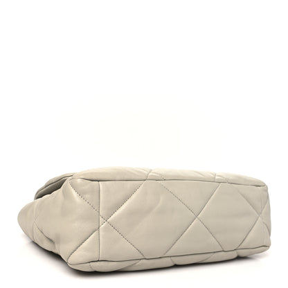 Chanel Lambskin Quilted Large Chanel 19 Flap Grey 4 of 10