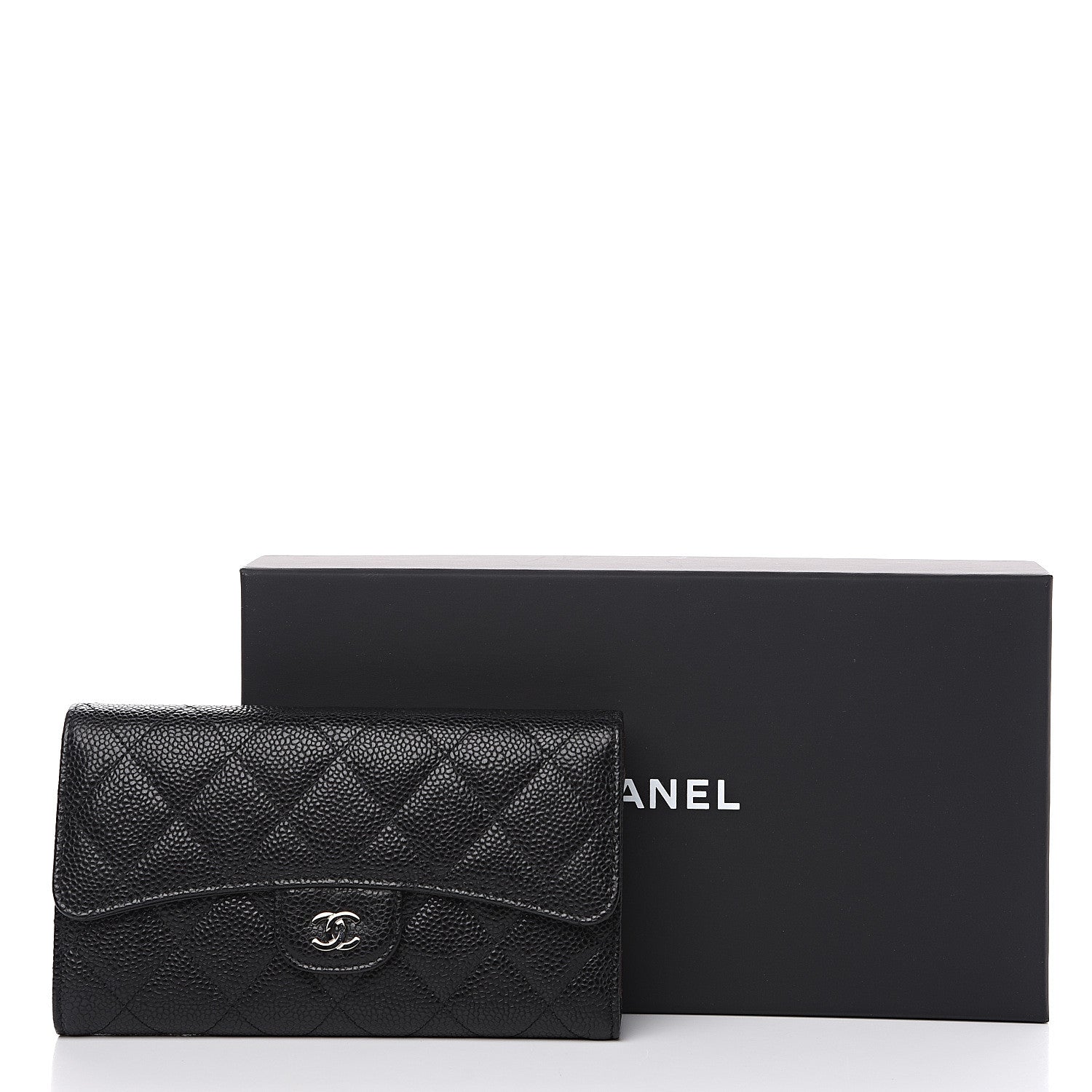 Chanel Caviar Quilted Large Flap Wallet Black 10 of 10