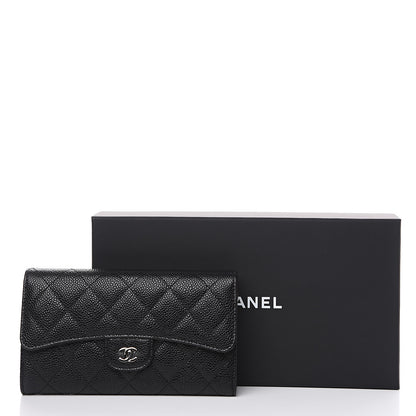 Chanel Caviar Quilted Large Flap Wallet Black 10 of 10