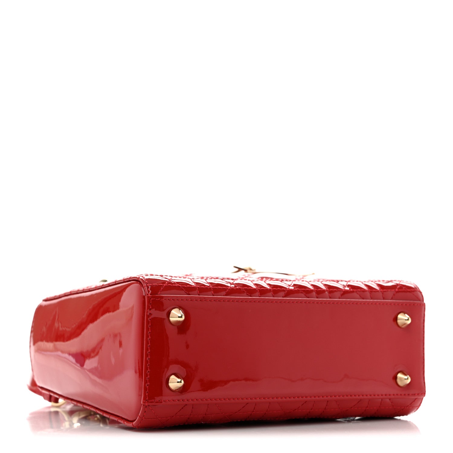 Christian Dior Patent Cannage Small Lady Dior Cherry Red 4 of 11