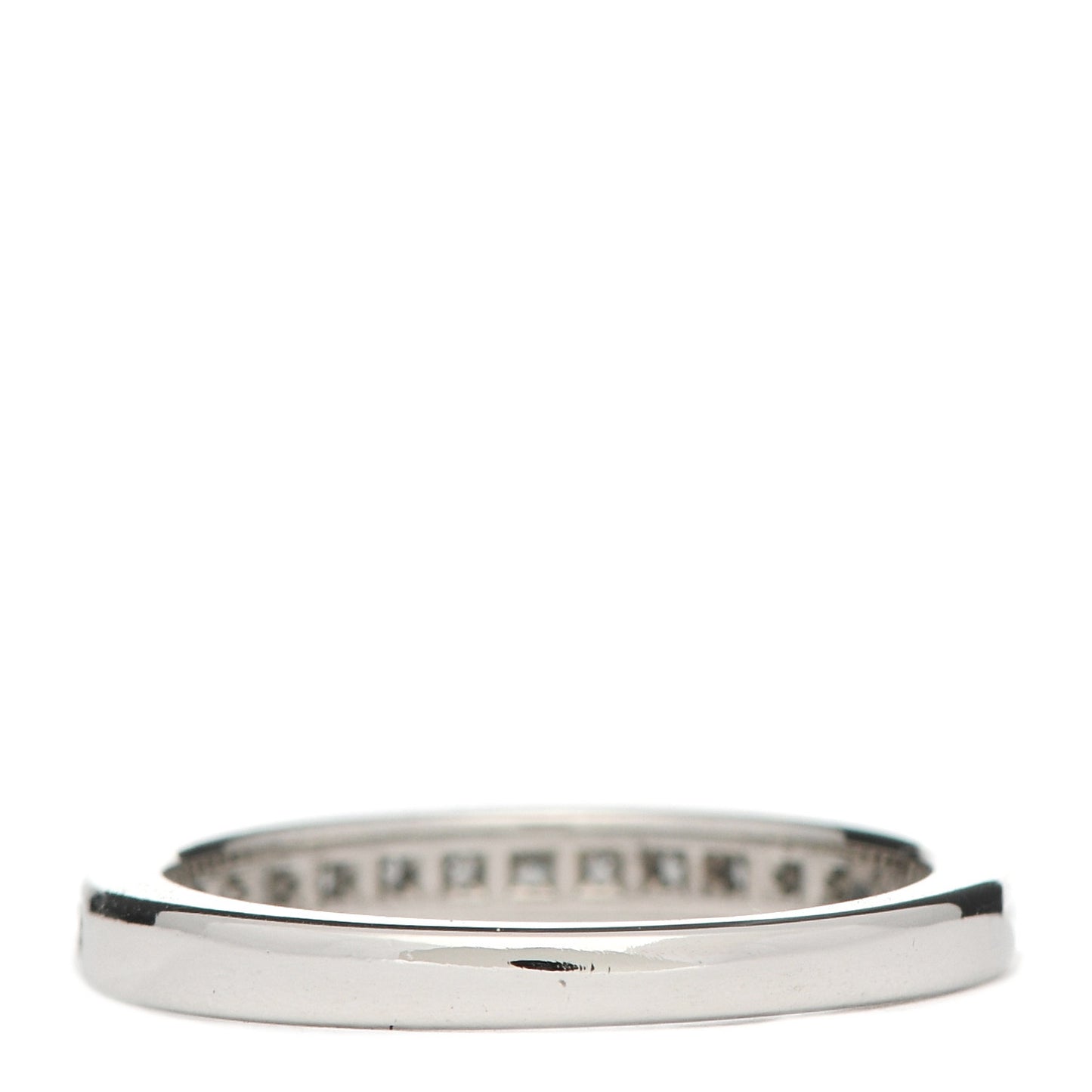 Platinum Diamond 2mm Half Circle Wedding Band Ring 45 3.25