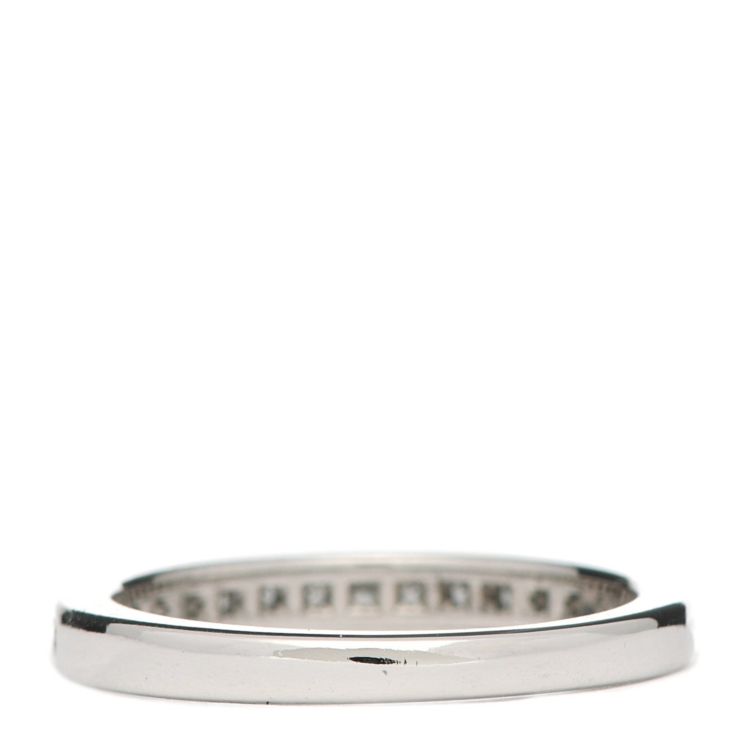 Tiffany Platinum Diamond 2mm Half Circle Wedding Band Ring 45 3.25 3 of 4