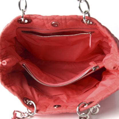 Christian Dior Lambskin Cannage Large Dior Soft Shopping Tote Coral 5 of 10