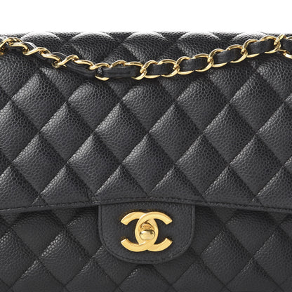 Chanel Caviar Quilted Medium Double Flap Black 11 of 11