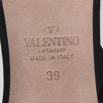Valentino Garavani Mesh Point d'Esprit Rockstud Half D'Orsay Slingback 50mm Pumps 39 Black 7 of 9