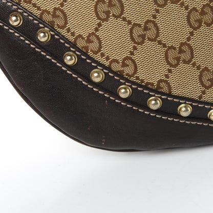 Gucci Monogram Web Studded Pelham Shoulder Bag Dark Brown 13 of 13
