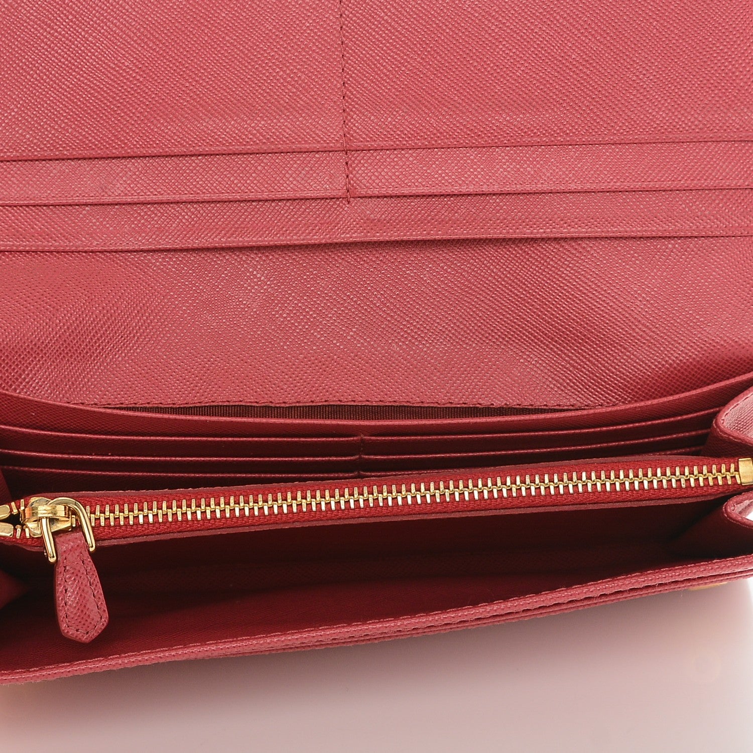 Prada Saffiano Bow Continental Wallet Peonia 5 of 7