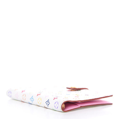 Louis Vuitton Monogram Multicolor Small Ring Agenda Cover White Litchi 4 of 8