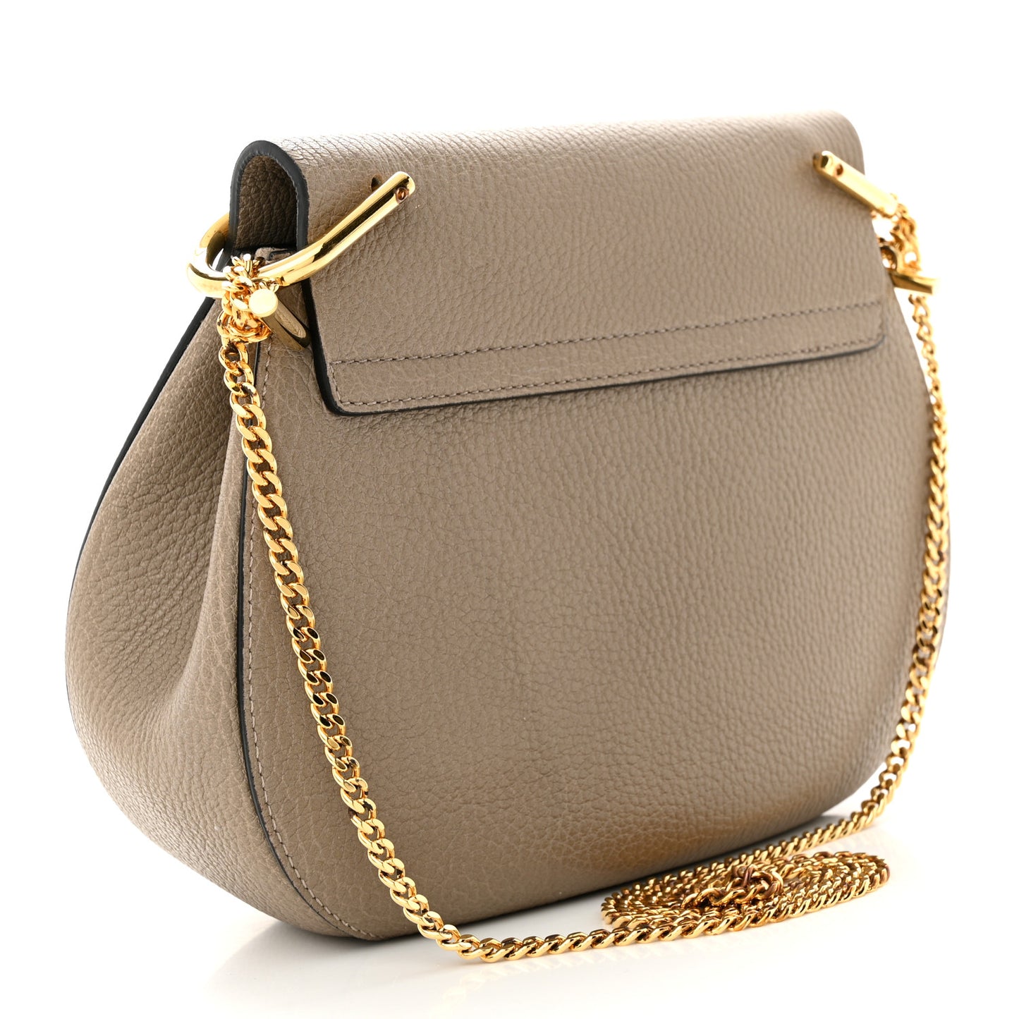 Grained Lambskin Drew Shoulder Bag Motty Grey