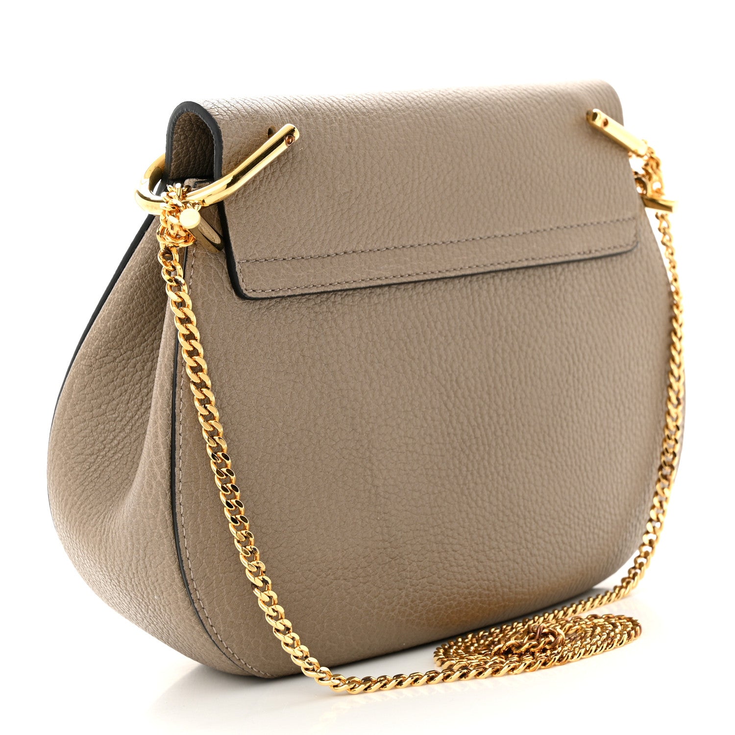 Chloe Grained Lambskin Drew Shoulder Bag Motty Grey 3 of 10