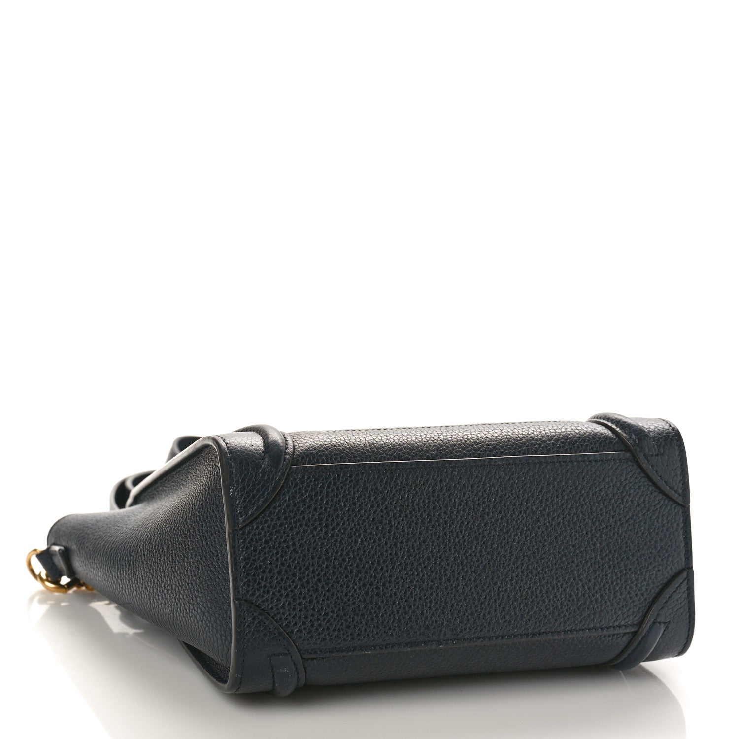 Celine Drummed Calfskin Nano Luggage Navy Blue 4 of 7