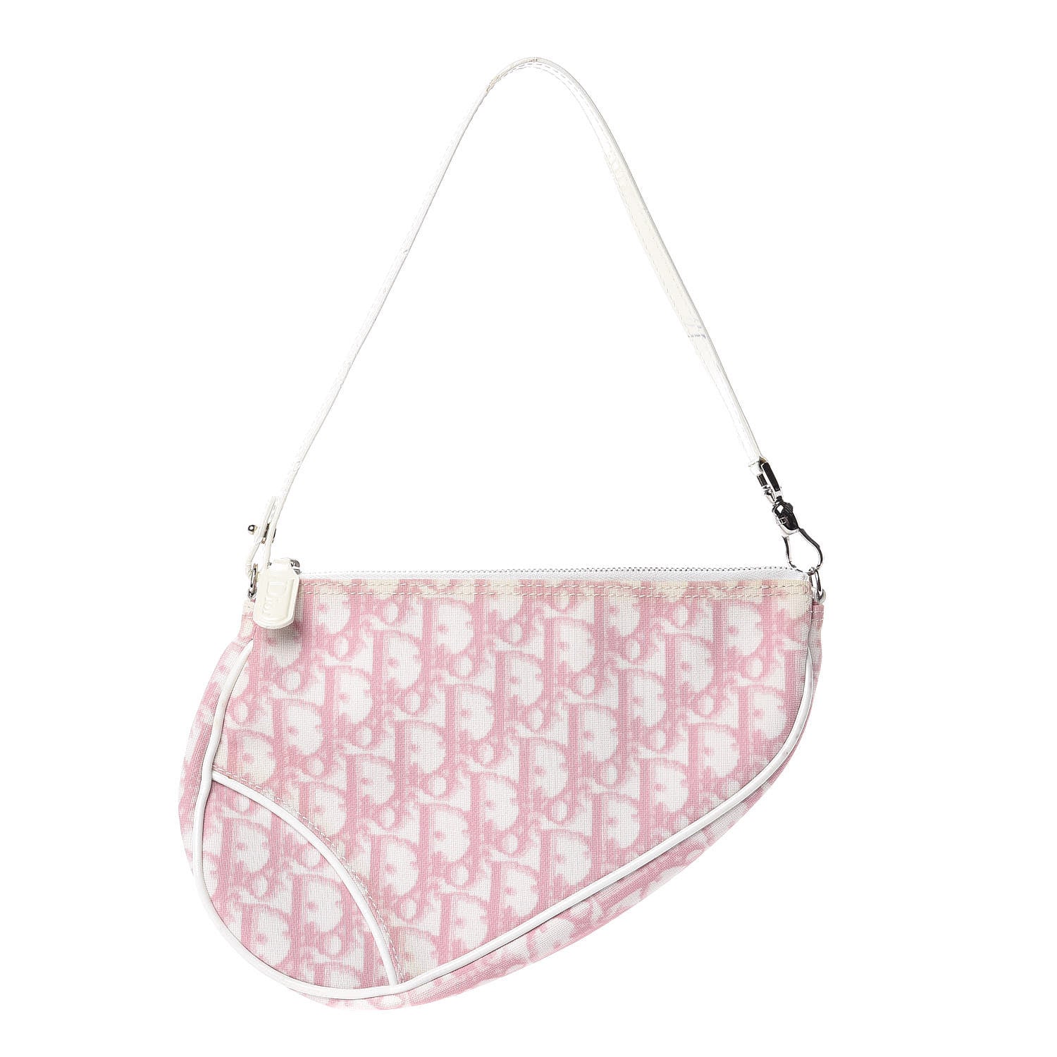 Christian Dior Monogram Mini Saddle Pochette Pink 1 of 17