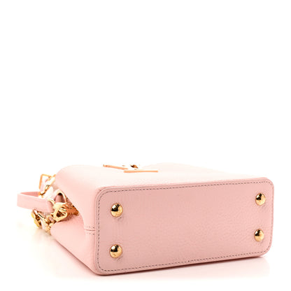 Louis Vuitton Taurillon Flower Chain Mini Capucines Pink 4 of 10