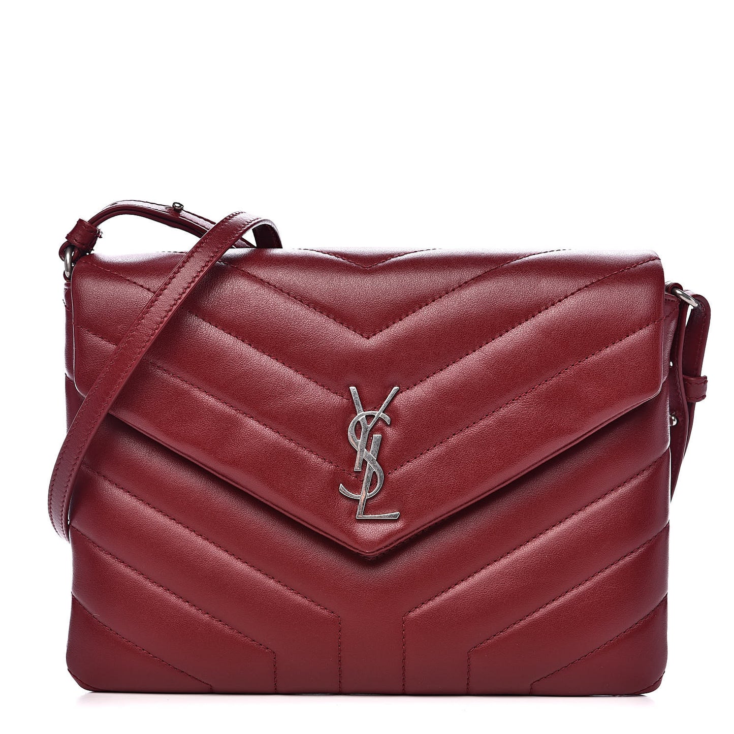 Calfskin Y Quilted Monogram Loulou Flap Bag Palissandre