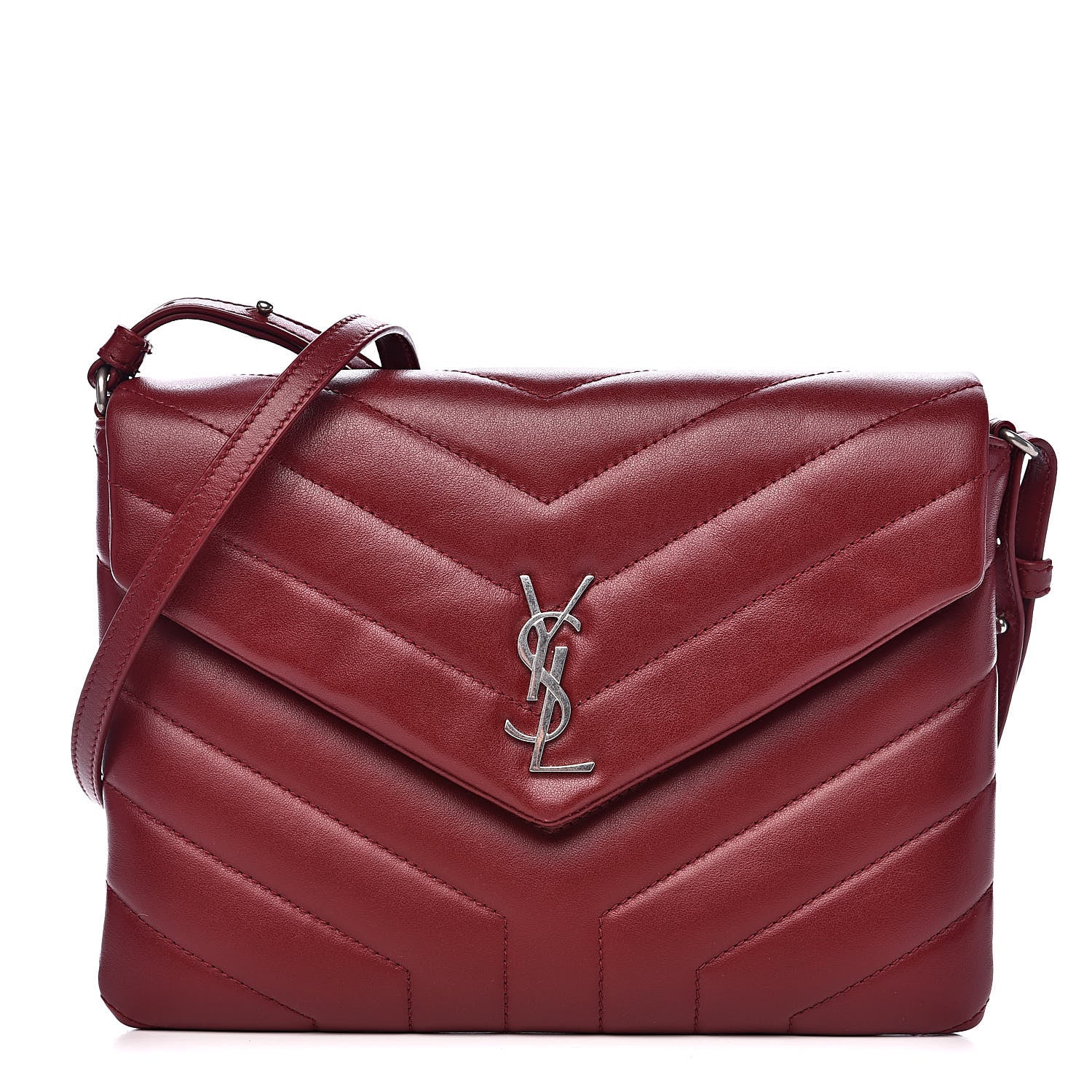 Saint Laurent Calfskin Y Quilted Monogram Loulou Flap Bag Palissandre 1 of 11