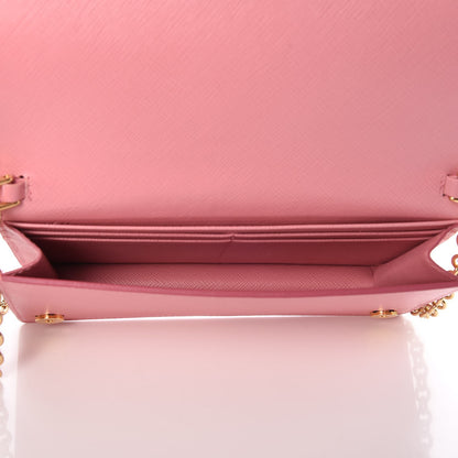 Prada Saffiano Cahier Chain Wallet Petalo 5 of 8