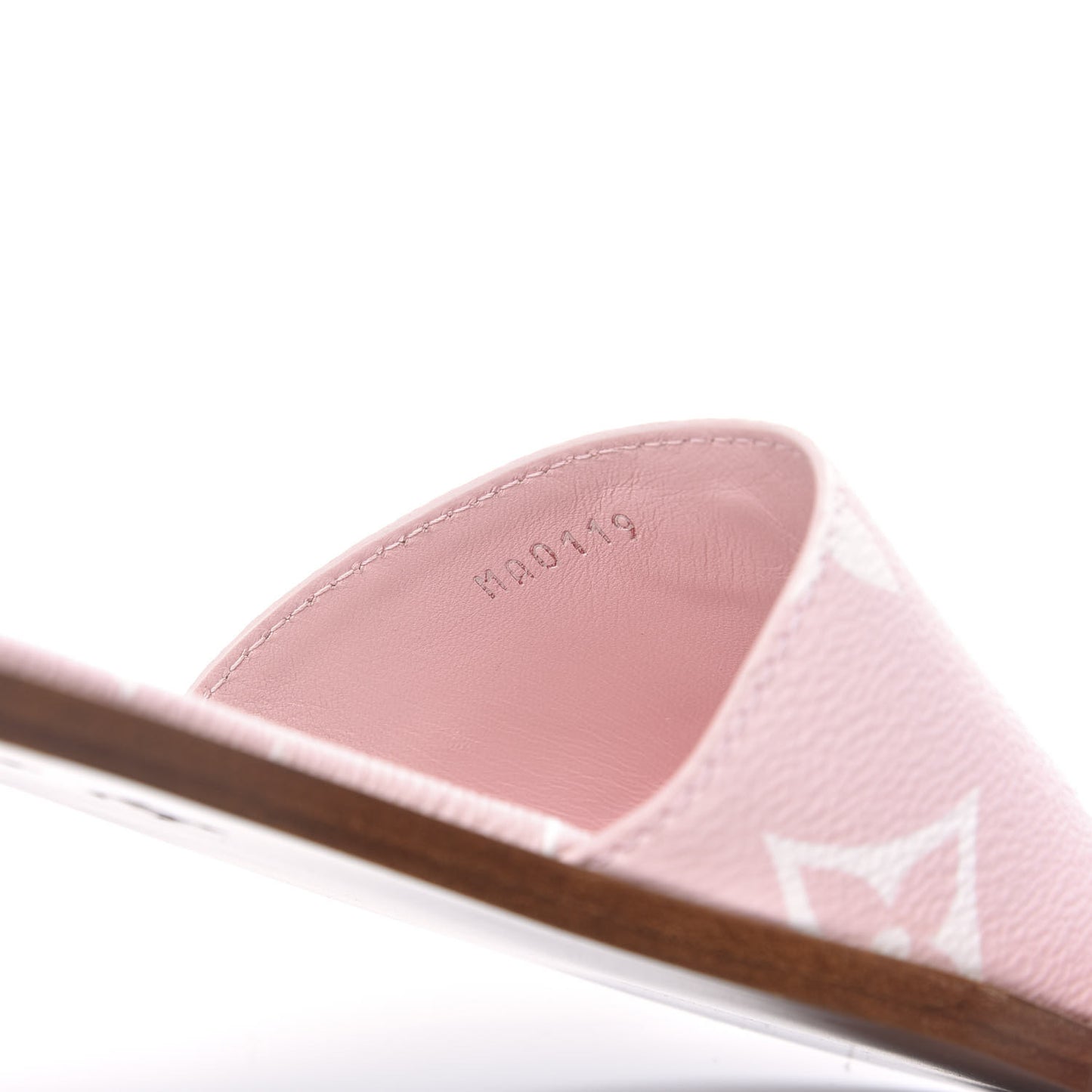 Monogram Giant Lock It Flat Mules 39 Rouge Rose