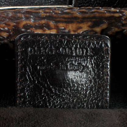 Saint Laurent Leather Mombasa Horn Bag Dark Brown 6 of 7