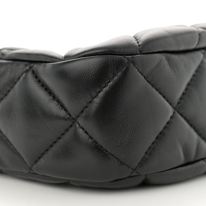 Chanel Lambskin Quilted Small Chain Hobo Black 9 of 10