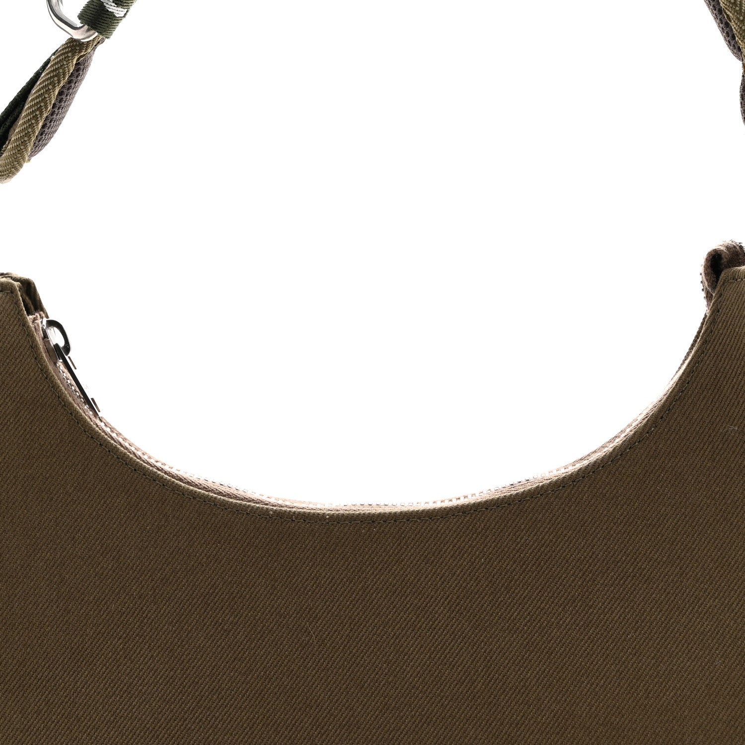 Celine Cotton Gabardine Medium Ava Trekking Shoulder Bag Khaki 9 of 11