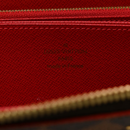 Louis Vuitton Damier Ebene Studded Zippy Wallet Cherry 6 of 7