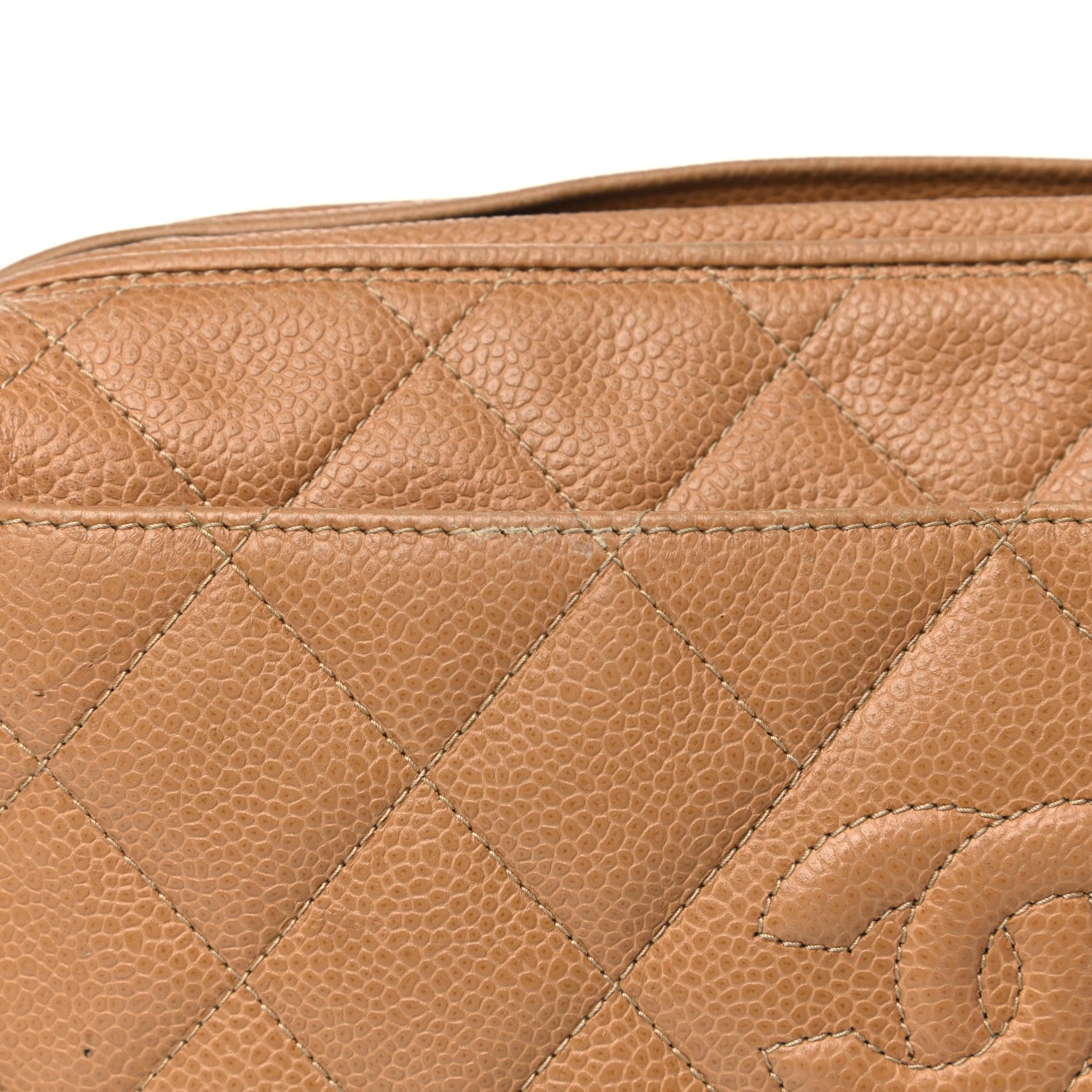 Chanel Caviar Quilted CC Camera Case Beige 17 of 22