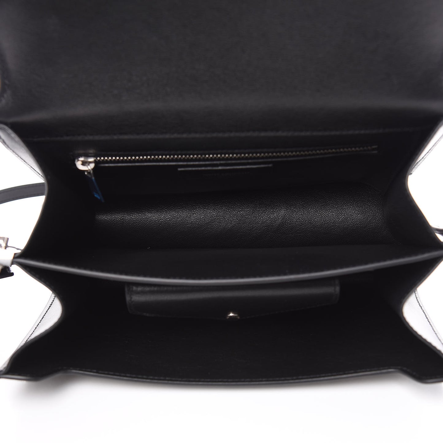 Smooth Calfskin Catherine Heart Studded Satchel Black