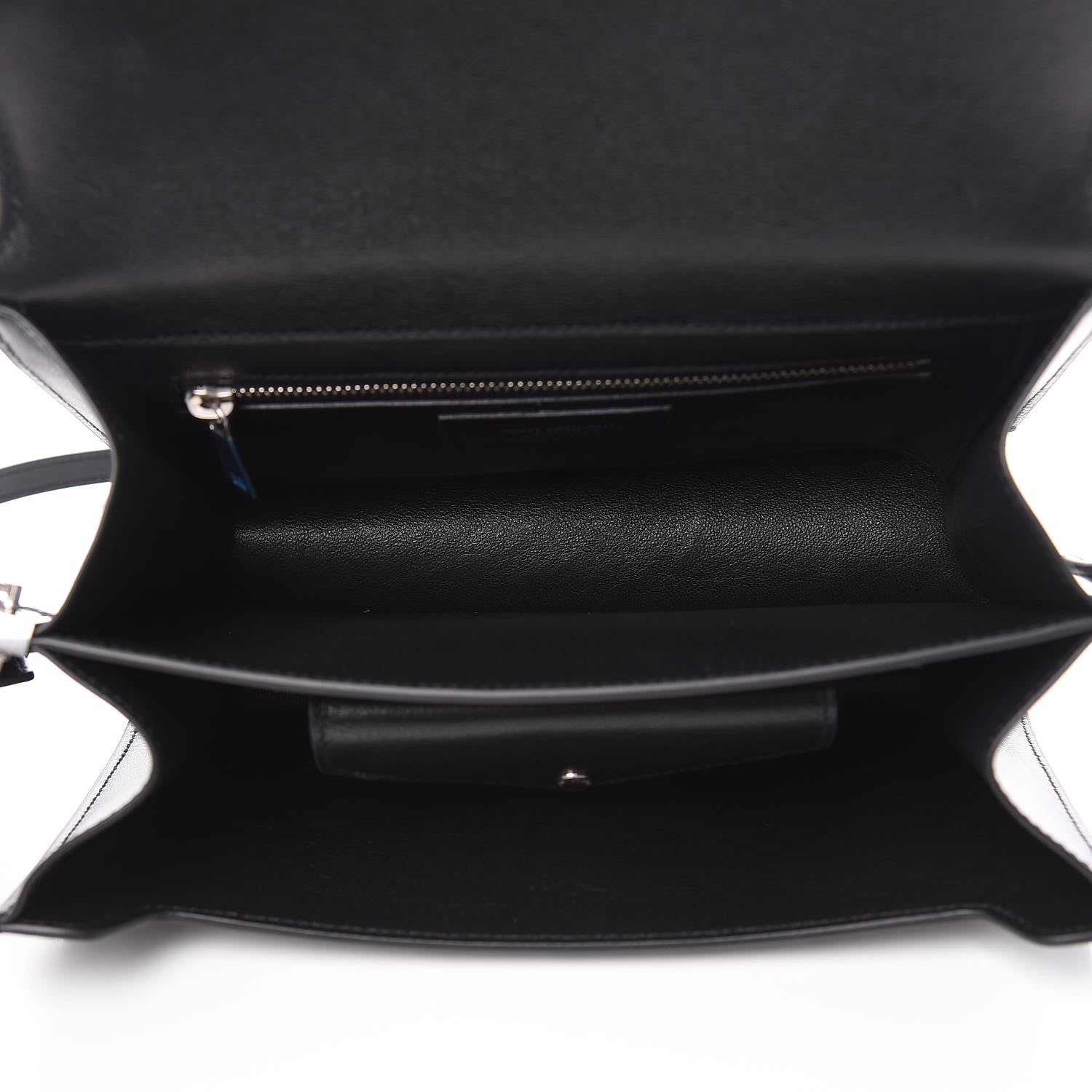 Saint Laurent Smooth Calfskin Catherine Heart Studded Satchel Black 5 of 9