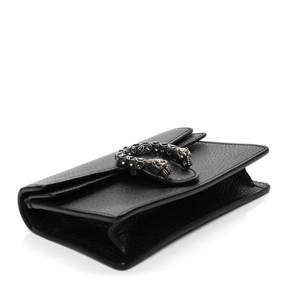 Gucci Calfskin Super Mini Dionysus Shoulder Bag Black 3 of 4