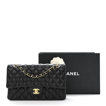 Chanel Lambskin Quilted Medium Double Flap Black 13 of 13