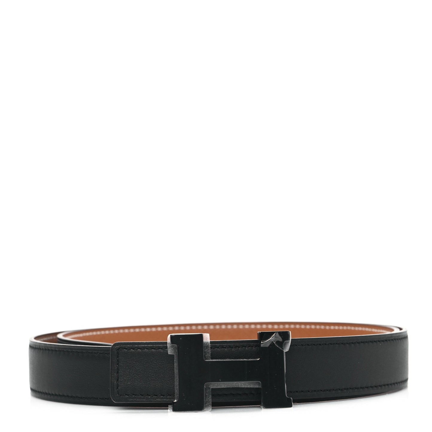 Swift Epsom Enamel 24mm Mini Constance H Belt 85 34 Black Gold