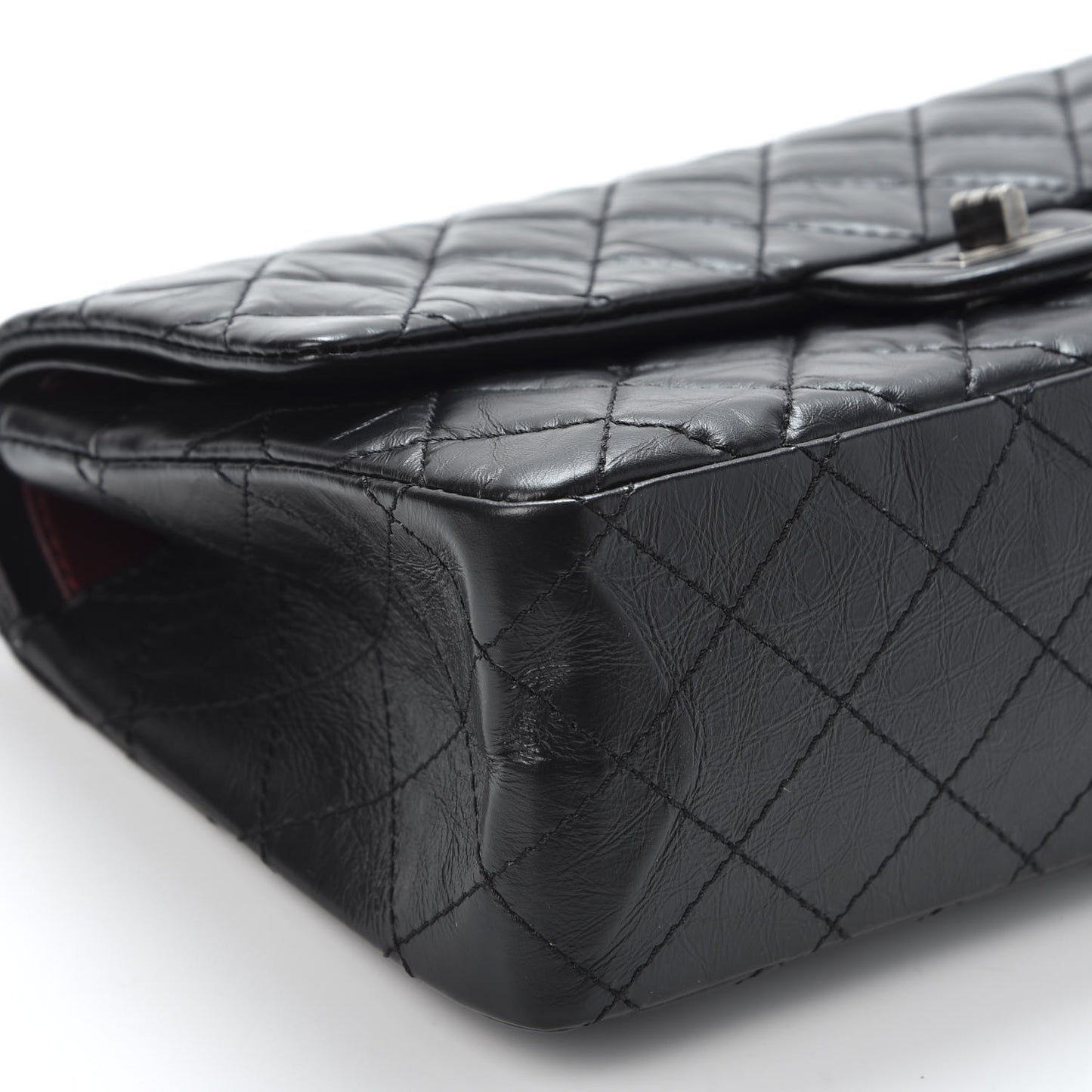 Aged Calfskin Quilted 2.55 Reissue 226 Flap Black