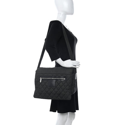 Chanel Denim Quilted Coco Cocoon Messenger Dark Grey 2 of 11