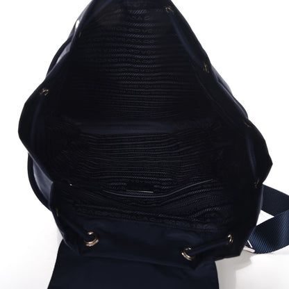 Prada Nylon Vela Saffiano Medium Cinch Backpack Baltico 5 of 7