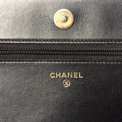 Chanel Caviar Quilted Boy Wallet On Chain WOC Black 6 of 9