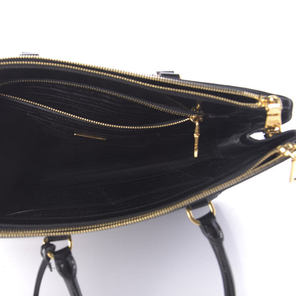 Prada Spazzolato Large Galleria Double Zip Tote Black 5 of 10