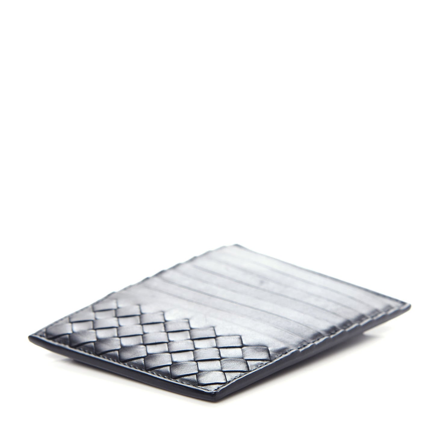Calfskin Intrecciato Card Case Black