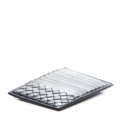 Bottega Veneta Calfskin Intrecciato Card Case Black 4 of 9