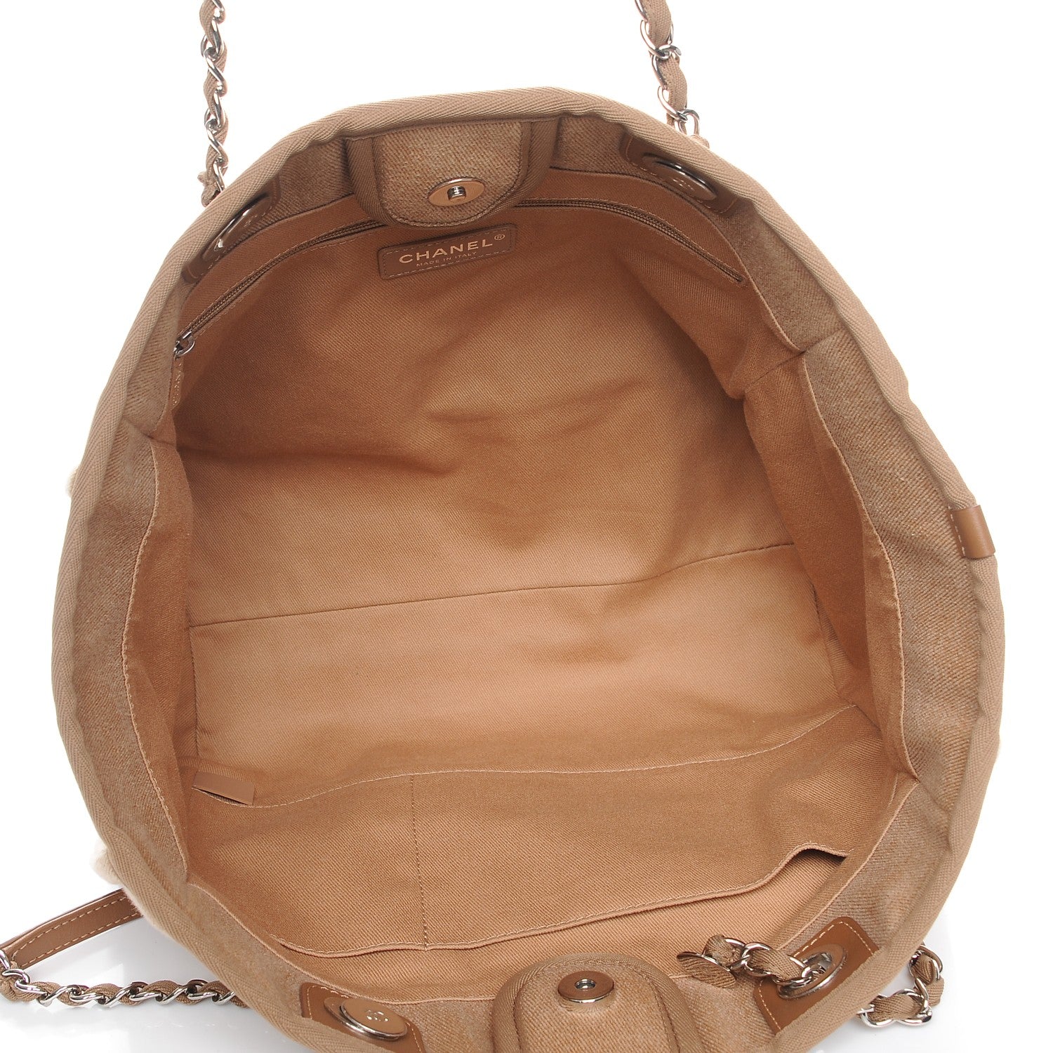 Chanel Canvas Sequin Small Deauville Tote Ecru 5 of 8