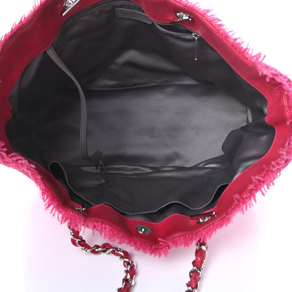 Chanel Vinyl Quilted Funny Tweed Tote Fuchsia 5 of 16