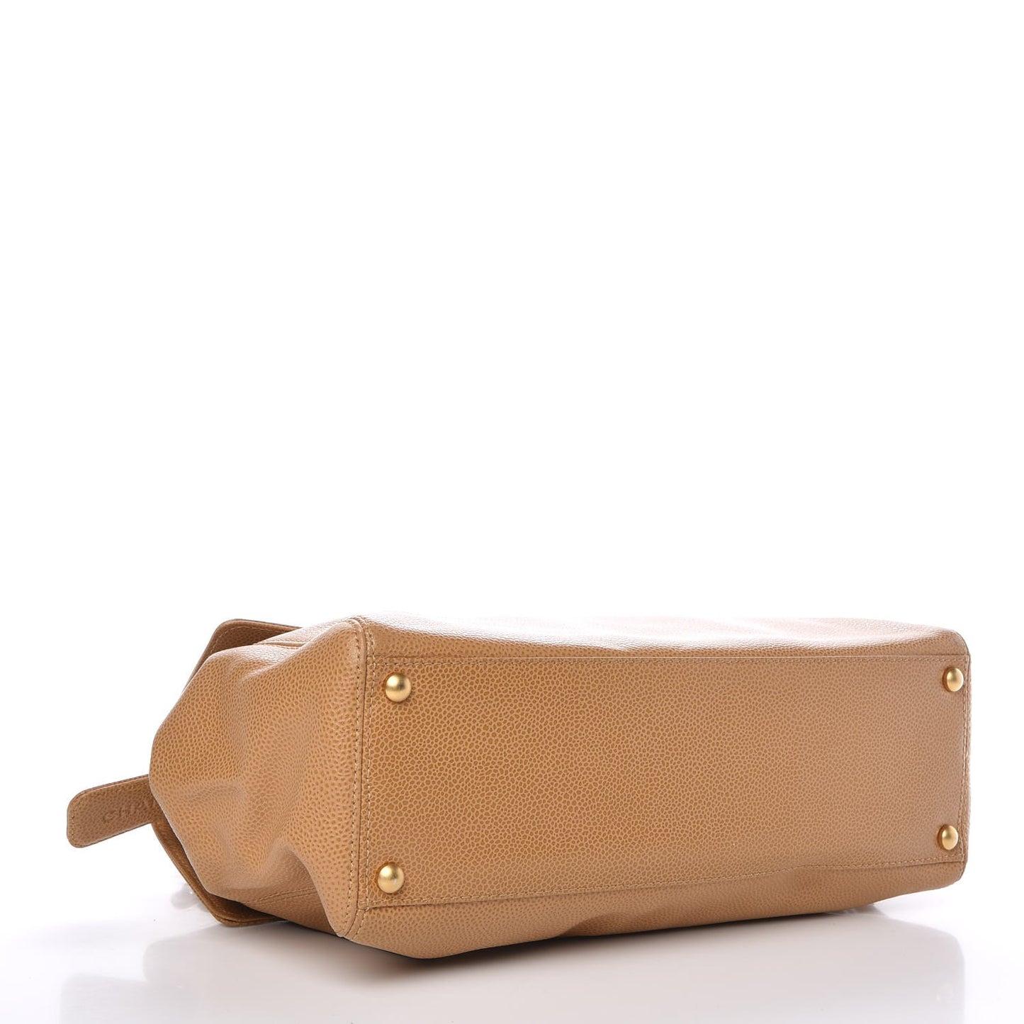 Caviar Flap Shoulder Bag Beige