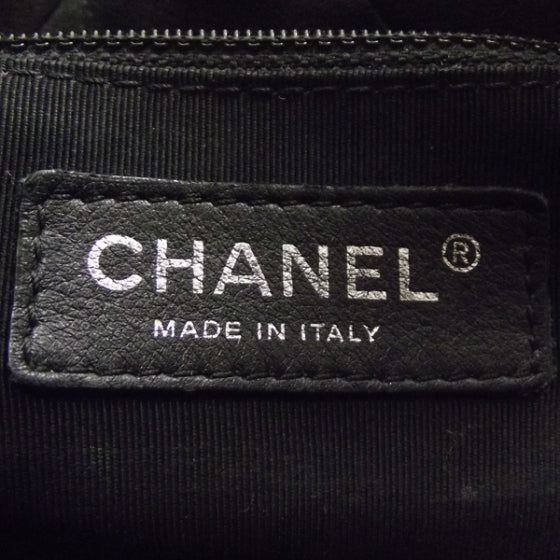 Chanel Lambskin CC Chevron Boston Black 9 of 12