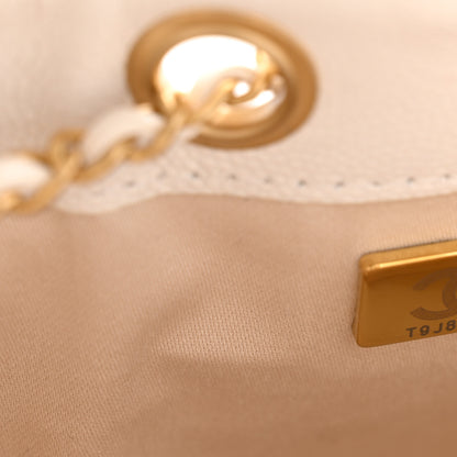 Chanel Caviar Quilted Mini Chanel 25 Handbag White 7 of 11
