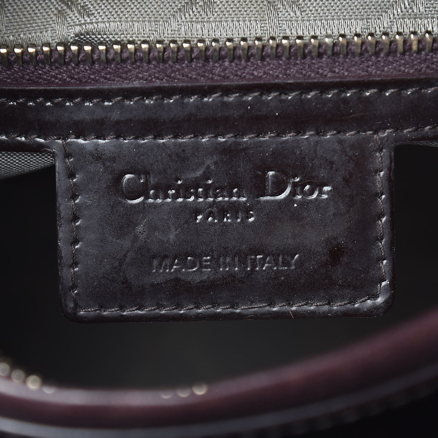 Patent Cannage Medium Lady Dior Dark Brown