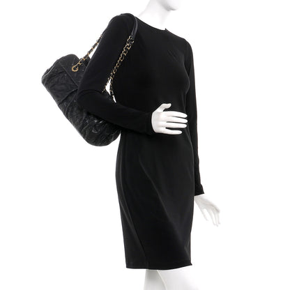 Chanel Iridescent Calfskin Chic Quilt Bowling Bag Black 2 of 7