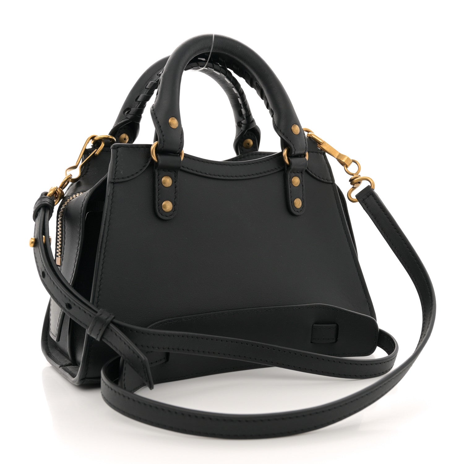 Balenciaga Smooth Calfskin Neo Classic Gold Hardware Mini City Black 3 of 12
