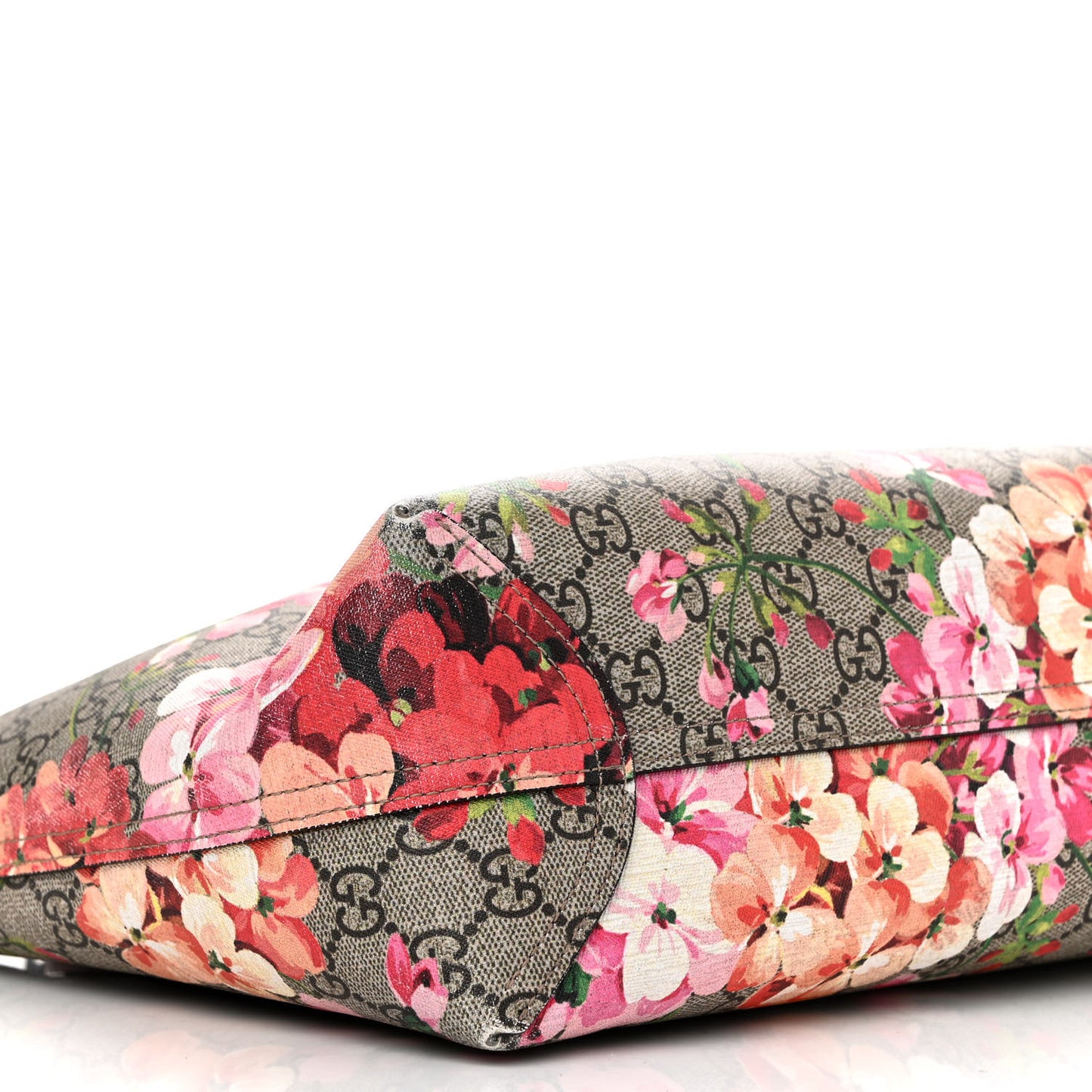 GG Supreme Monogram Blooms Small Reversible Tote Beige Multicolor Dry Rose