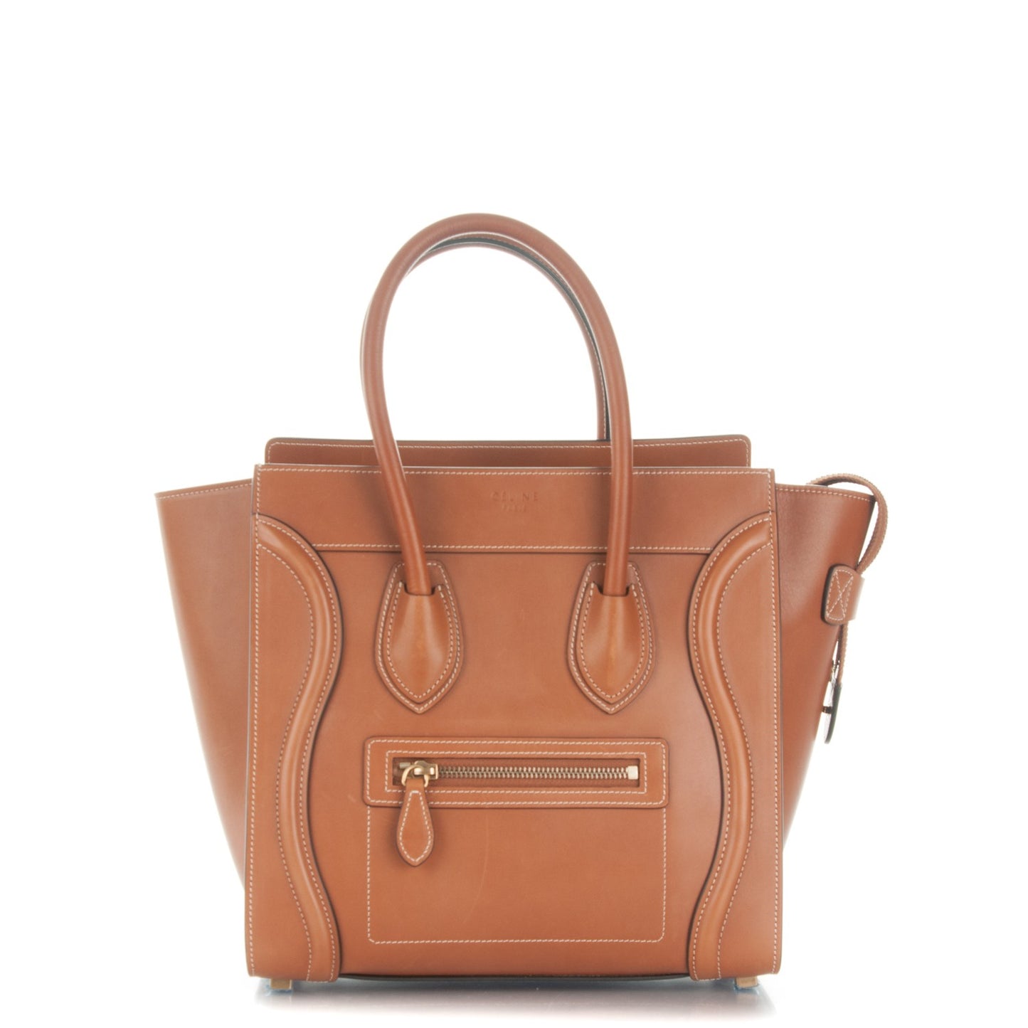 Natural Calfskin Micro Luggage Tan