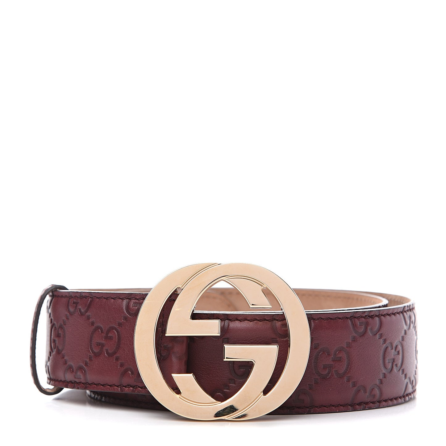 Guccissima Signature Interlocking G 40mm Belt 95 38 Scarlatto